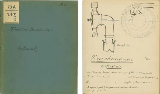 Vorlesungsmitschrift Hofmanns zur Theoretischen Maschinenlehre bei Prof. Moritz Schröter