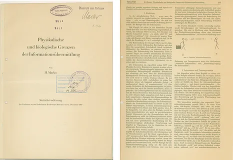 Left: Title page of the printed version of the lecture transcript; Right: Introduction to the lecture
