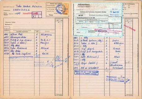  Study book of Kiefel with payment receipts