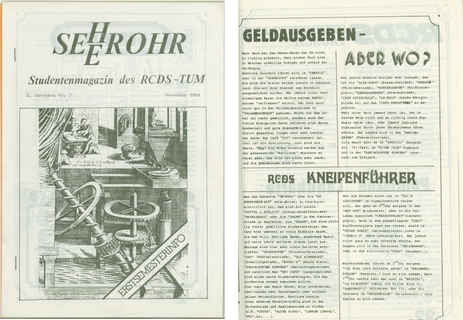  Issue of the student magazine "Sehrohr", published by the Student Association RCDS at the Technical University of Munich